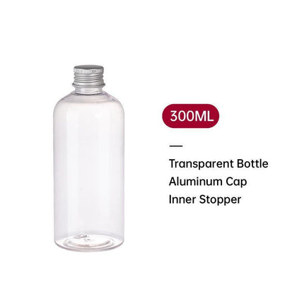 20pcs Brown Transparent Cosmetic Bottles with Aluminum Lids for Packaging