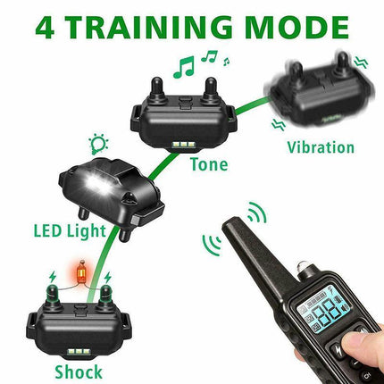 Electric Dog Pet Training E-Collar Obedience Rechargeable Remote Control 800M AU - Aimall