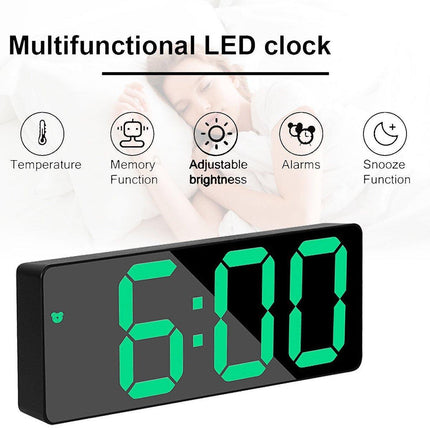 LED Digital Alarm Clock Large Display Dual Power Options Home Office Decor