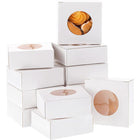 50PCS Handmade Soap Paper Box Round Window Kraft Black White Candy Biscuit Box
