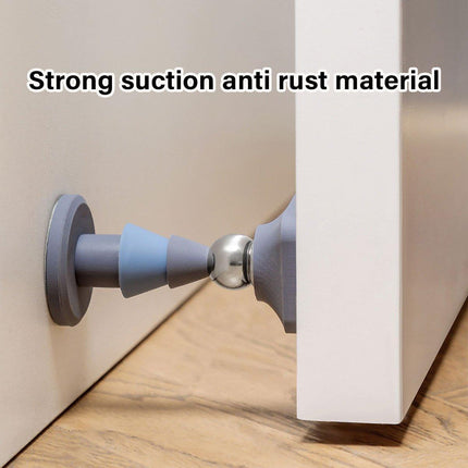 Silicone Silent Door Stopper with Suction Base and Secure Hold Catch Design