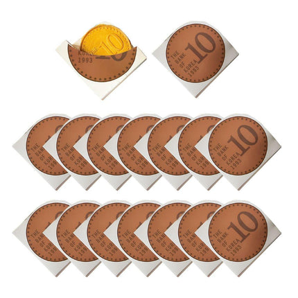 100pcs Food Packaging Gold Coin Box Paper Packaging Boxes for Sweets and Gifts