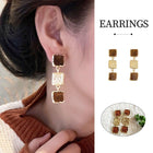 Vintage Brown Gold Dangle Earrings Women Girls Retro Bohemian Fashion