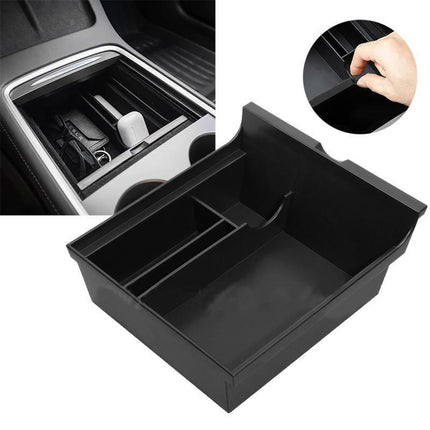 Centre Console Organizer Tray Armrest Storage Box Drawer for Tesla Model 3 - Aimall