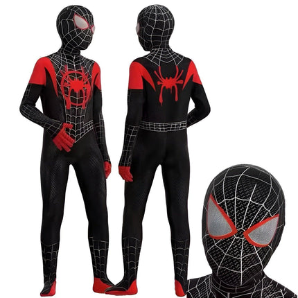 Spider Man Jumpsuit Set Miles Clothes Expedition Adult Kids Halloween Costume Gwen AU - Aimall