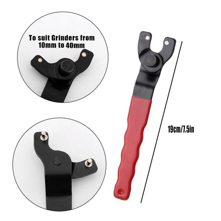 Adjustable Pin Wrench 10-40mm Angle Grinder Universal Nut Spanner Red New - Aimall