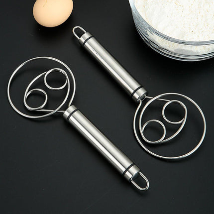 Stainless Steel Double Eye Coil Flour Mixer Household Baking Tool Egg Beate