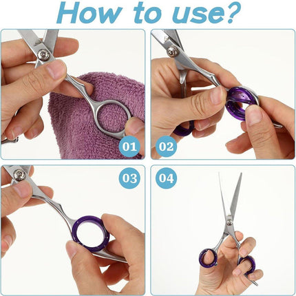 16Pcs Dog Grooming Scissors Soft Silicone Finger Rings Insert Finger Protector