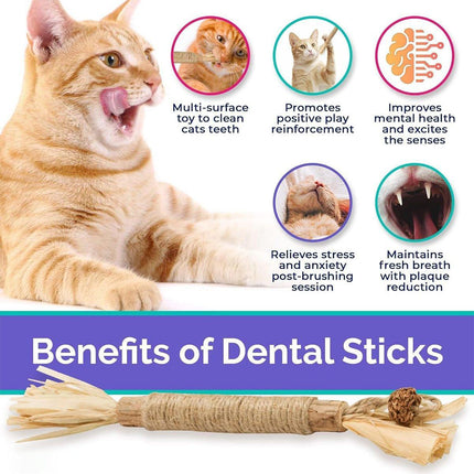 Cat Toys Silvervine Chew Stick Kitten Treat Catnip Toy Grinding Tooth Cleaning - Aimall