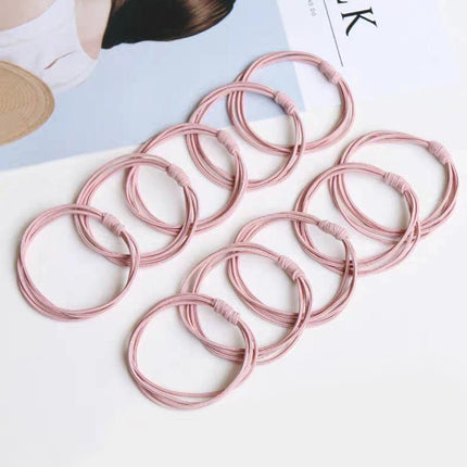 10pcs High Quality Women Girls Elastic Hair Bands Tie Band Ropes Rings Ponytail - Aimall