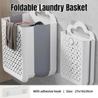 Household Foldable Dirty Clothes Basket Wall Mounted for Bathroom Storage
