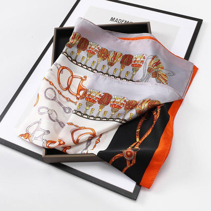 Ladies Silk Scarf Square Women Shawls Wraps Small Hair Neck Hijabs 70*70CM - Aimall