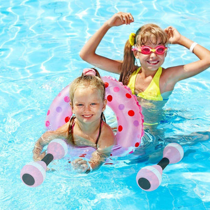 2PCS Arm Buoyancy Rings Dumbbell Style Float Set for Water Activities and Fun