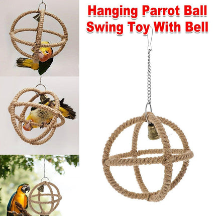 Interactive Parrot Toys Nibbling Balls Hoop Swing Bird Chew Play Activity