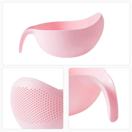 4pcs Multifunctional Plastic Rice Drainage Basket Vegetable Washing Basin Sieve