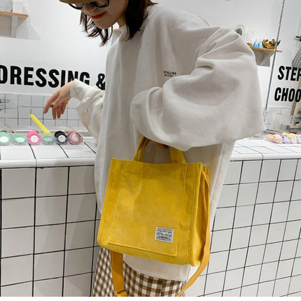 6 Colours Women Corduroy Small Square Shoulder Bag Fashion Crossbody Tote