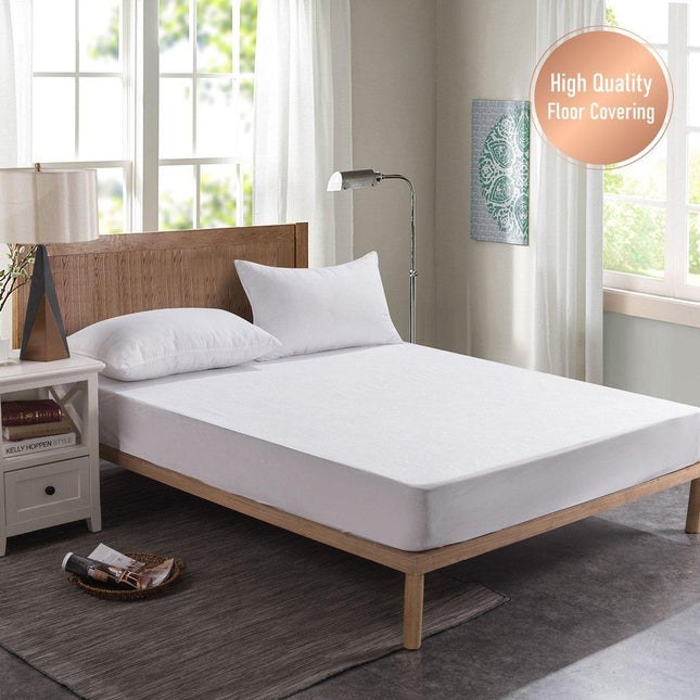 Double 145x200cm Hotel Bedding White Cotton Satin Bedspread