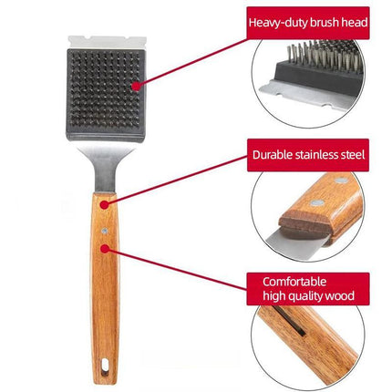 BBQ Grill Cleaning Brush Heavy Duty Wire Scraper for Outdoor Grill Maintenance