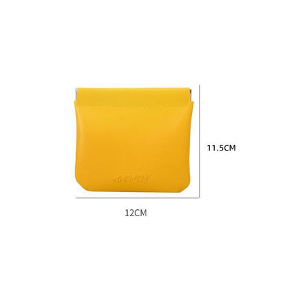 Pocket Cosmetic Bag Leather Storage Portable self-Closing Water-Resistant - Aimall