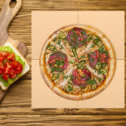 100PCS Pizza Box Pads Greaseproof Paper Food Liners Oil Resistant Pizza Mat