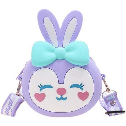 Kids Girls Cute Mini Crossbody Bag Silicone Coin Purse Shoulder Bag Wallets Gift - Aimall