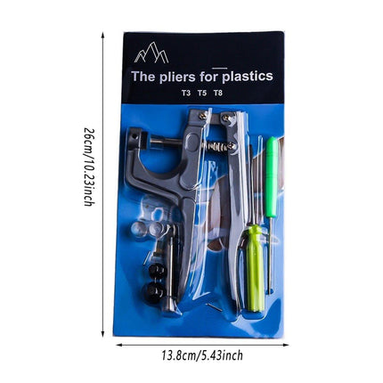 T3 T5 T8 Snap Pliers Tool Kit for Plastic Snaps Fastener Manual Installation Set