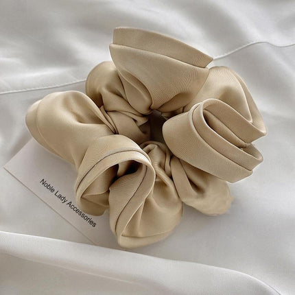 Oversize Large Scrunchies Silk Satin Elastic Hair Hair Bands Rope Tie Ponytail - Aimall