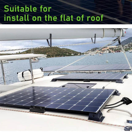 7PCS Solar Panel Corner Mounting Brackets Kit Vehicle Roof Mount Caravan Boat RV - Aimall
