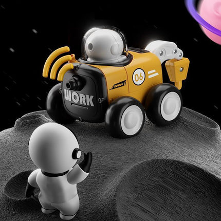 Astronaut Inertial Engineering Vehicle with Whistle Cartoon Shaped Kids Car Toys - Aimall