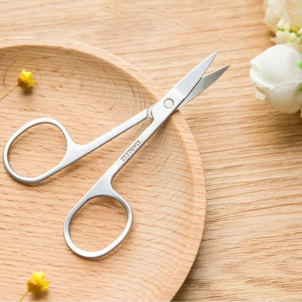 Eyebrow Trimming Scissors Eyelash Nose Hair Cutter Manicure Tweezers