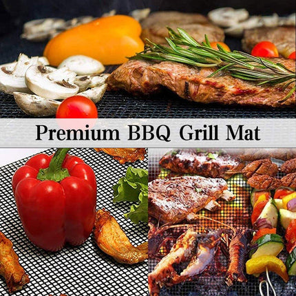 3/6/10PCS Non-Stick BBQ Grill Mat Mesh Liner Cooking Barbecue Sheet Baking Pad