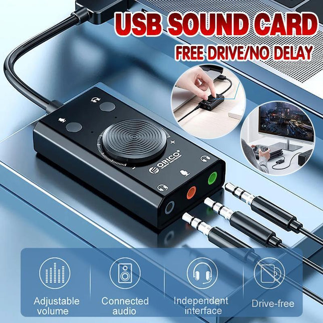 New For ORICO USB External Sound Card Output Laptop PC Computer Adapter - Aimall