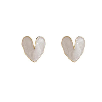 Golden Pearl Stud Earrings For Women Wedding Jewelry Perfect Gift High Style - Aimall