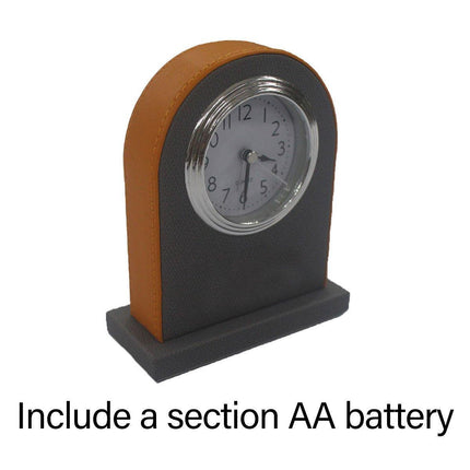 Classic Hotel Alarm Clock Quartz Movement Faux Leather Design with Clear Display