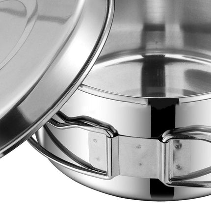 8PCS Camping Cookware Stainless Steel Outdoor Picnic Pot Cook Pan Set Hiking BBQ - Aimall