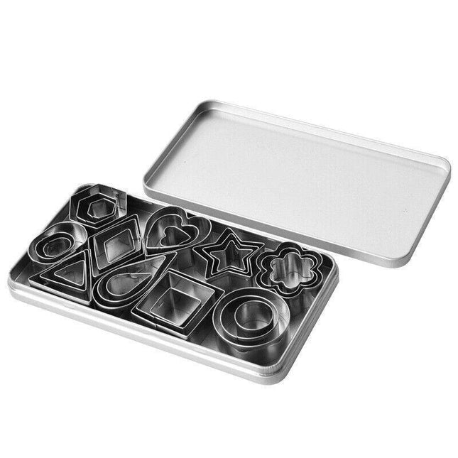 30X Polymer Clay Cutter Stainless Steel Geometry Pottery Tool Cutting Mould DIY - Aimall
