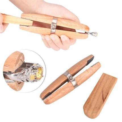 Professional Wood Ring Clamp Jewelers Holder Jewelry Making Hand Tool Benchwork