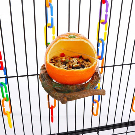 Parrot Feeding Bowl Fruit Shaped Water Food Container Dish Cage Bird Feeder Cup - Aimall
