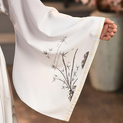 Hanfu Ink Print Dress Traditional Chinese Style Costume for Festivals or Performances