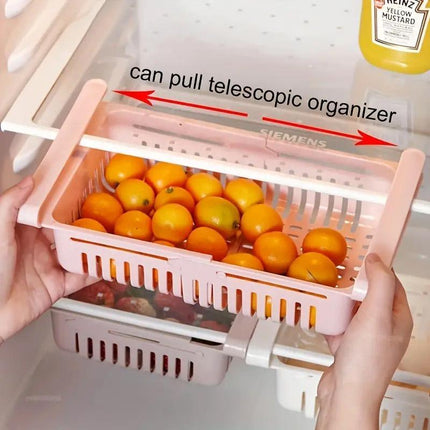 4pcs Fridge Storage Basket Organiser Egg Storage Rack Refrigerator Shelf Bins