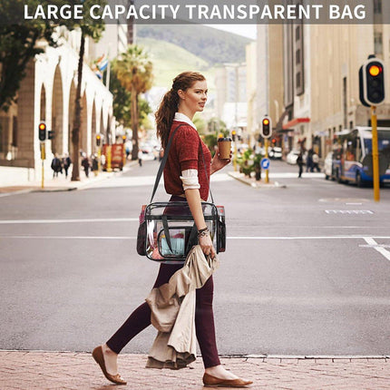 Transparent PVC Storage Bag Portable Handbag for Travel Organizing Essentials