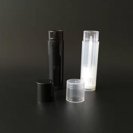 50pcs Lip Glaze Tubes Round Refillable PP Material Lip Balm Containers Red Tube