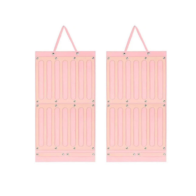 2PCS Pink Hair Accessories Holder Wall Rack for Hairbands Hairpins and Jewelry Storage