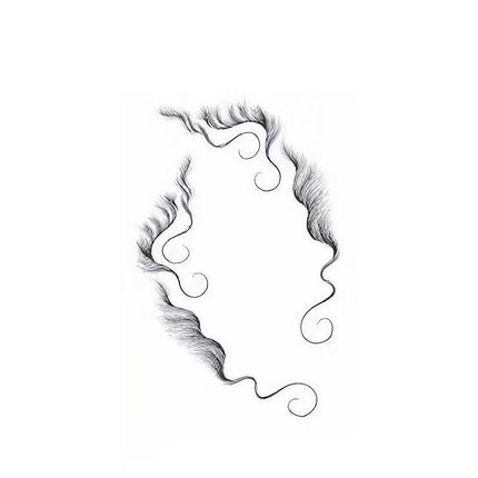 Baby Hair Tattoo Stickers Black Hairline Edge Decals Curly Women Stickers Fringe - Aimall