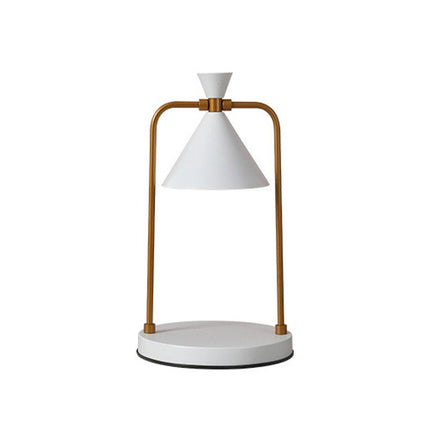 Retro Aromatherapy Table Lamp Dimmable Metal Scented Wax Lamp for Bedroom