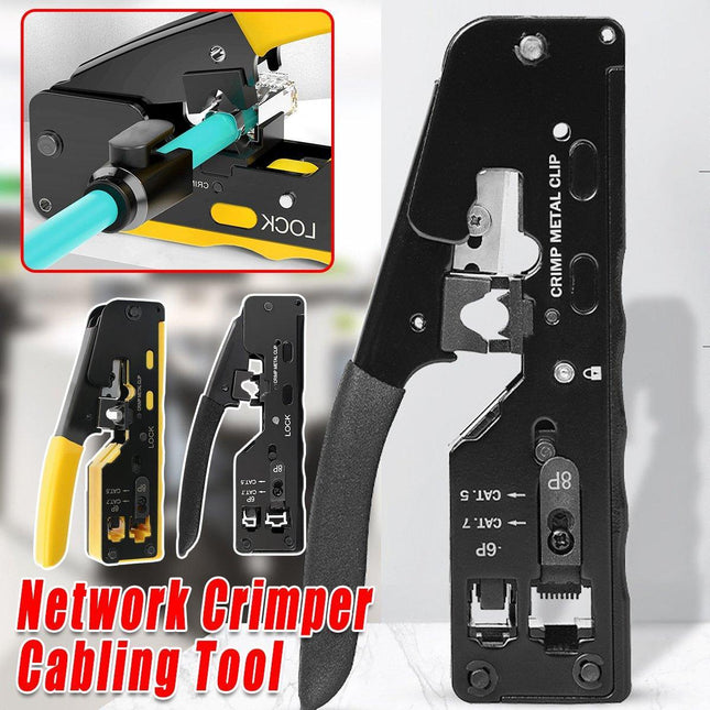 Network Cable Pliers Multi-Function Crimping Tool Dovetail Clamp for Wiring