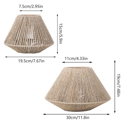 PasRustic Style Faux Rattan Lampshade Creative Lamp Shade Decoration for Home