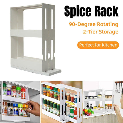 Rotating Spice Rack Kitchen Organizer Food Storage Rack Spice Organizer Stand