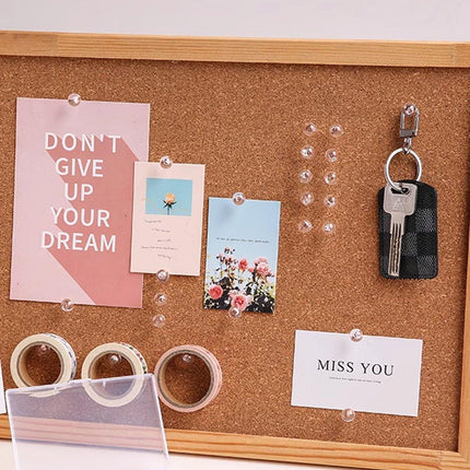 200pcs Office Bulletin Cork Board Accessories Staples Clip Pegs Push Pins