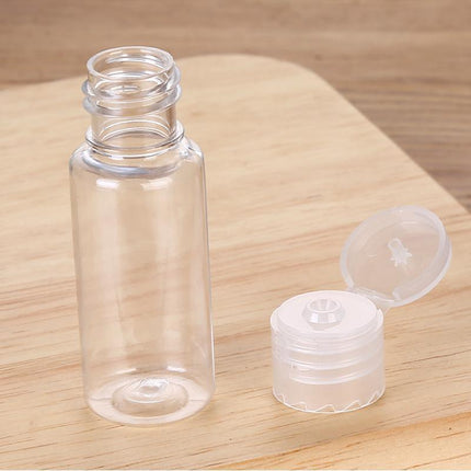 10PCS100ML Transparent Plastic Bottle Travel Shampoo Cosmetic Container Flip Cap - Aimall